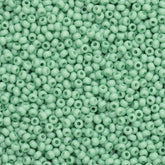 10/0 Preciosa Seed Beads Solgel Chalk Green 2